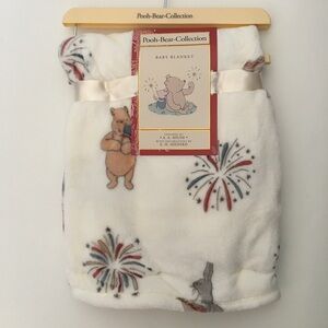NEW Baby Blanket Lightweight July 4th Fireworks Winnie the Pooh Bear Collection